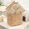 Floral Fabric Storage Bins with Handles, Multi-compartment Organizer for Clothes & Accessories, Bedroom Bathroom Use