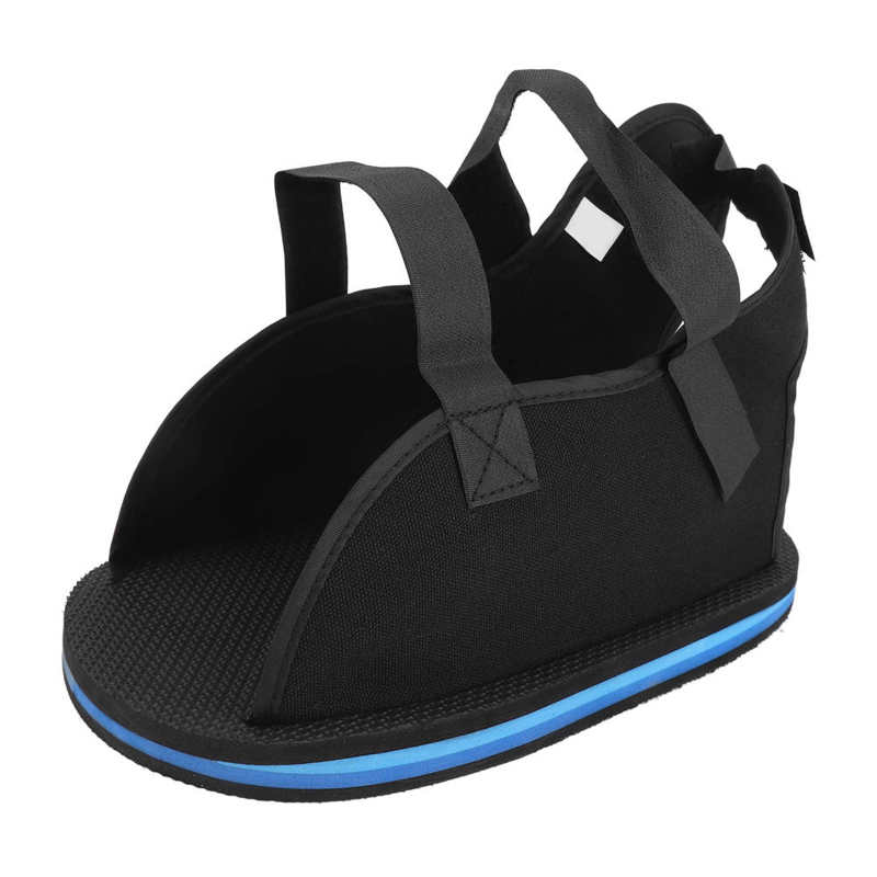 Walking Cast Shoe Open Toe Non Slip Stable Flat Sole Adjustable Canvas Fabric Shock Absorption Washable Injury Post Op Cast Shoe