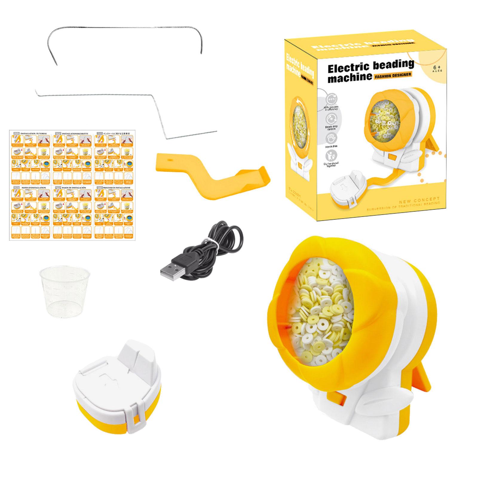 

Функциональная электрическая машина для бисероплетения, эффективные автоматические инструменты для заправки бисера, профессиональный мастер по бисероплетению, бисероплетение жёлтый