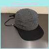 Checker White Black Pattern Women Outdoor Baseball Hat With Material Breathable