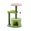 Small Multi-Level Cat Tree with Sisal Scratching Board and Toy, Space-Saving Jump Platform for Indoor Cats, Pet Furniture