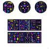 12 Glow In The Dark , Temporary Body Decorations for Blacklight Gatherings
