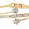 Estele Classic Women's Seven Stone Cuff Bracelet, Gold & Silver Plated