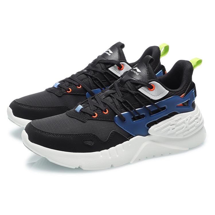 New LiNing EXD Lite Low Top Casual Athletic Shoes Men's Black Blue AGLR005-3