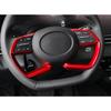 For Hyundai Elantra 2021-23 Red Glossy Steering Wheel Button Frame Trim 2PCS Fit