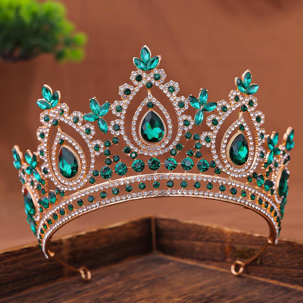 Elegant Bridal Rhinestone Crown Headdress for Weddings & Pageants