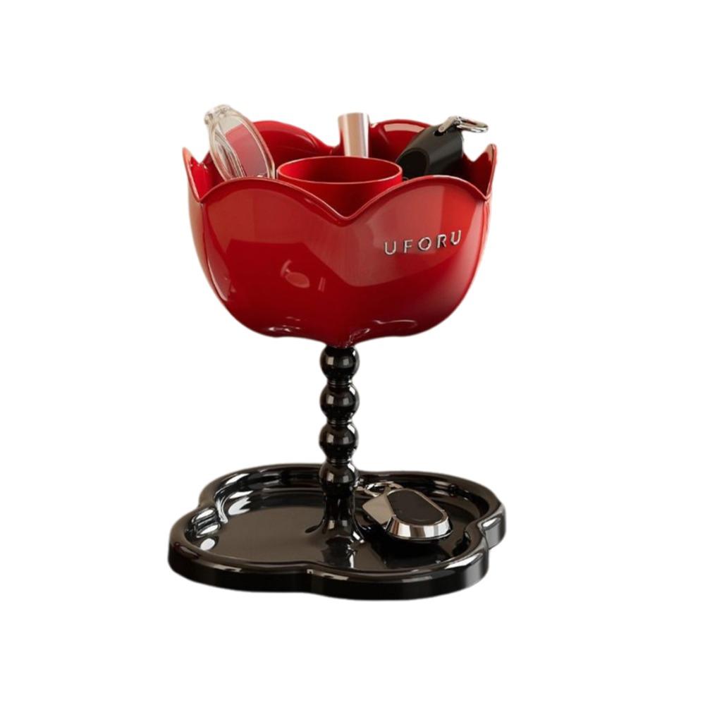 Plastic Flower Shape Storage Rack Space Saving Key Organizer Makeup Brush Storage Box Bedroom