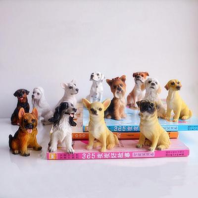 12 Pcs Miniature Dog Puppy Resin Craftwork Decorations Dollhouse Decoration Pet Decorations