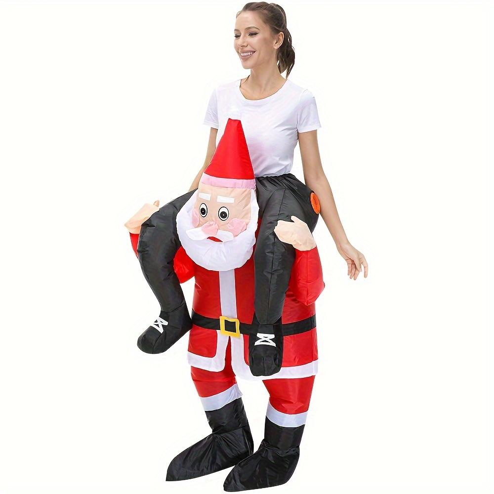 

Christmas Costume, Party Set Christmas Eve Holiday Fun Character Riding Santa Inflatable Costume Figure Clothes 160-190cm червоний