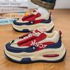 Shoes new spring and autumn new youth leather waterproof sports platform casual dad shoes