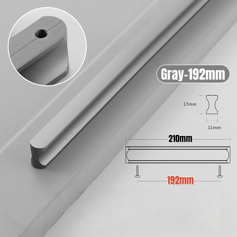 Modern Solid Aluminum Alloy Cabinet Handles with Screws,Simple Furniture Door Handle,Kitchen Cupboard Knob,Wardrobe Drawer Pulls