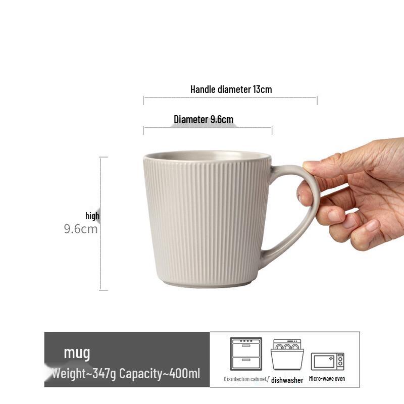 OLOEY Creative Striped Ceramic Mug