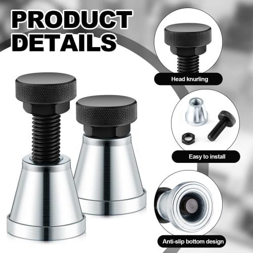 Gisafai 2-Piece Adjustable Screw Jack Range 2.65"-3.97", Heavy-Duty Screw Machinist Jack Stands, 5 Ton Capacity, for Large Milling, Leveling, and Die