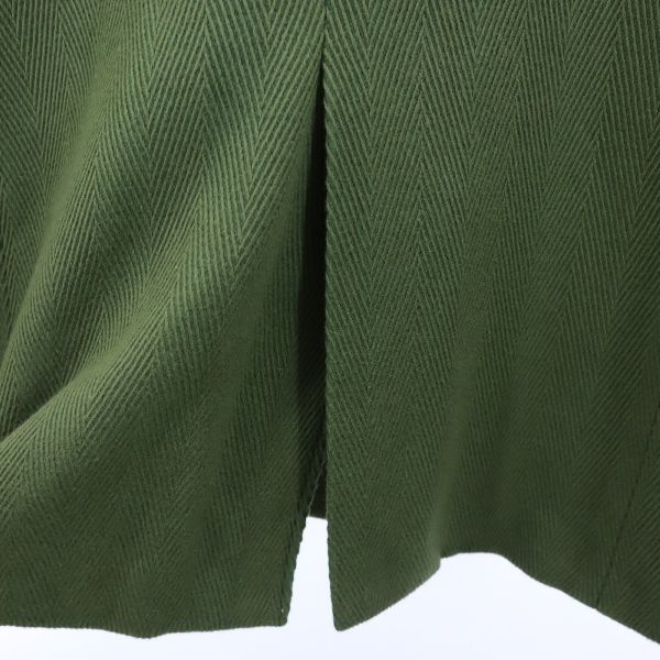 Paul Smith Wool Blend Herringbone Coat 40 Khaki Women Used