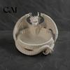 Small Item Organizer 3D Printed Dragon Storage Tray for Jewelry Keys, Decorative Desktop with Fantasy Collection Display Detailed Scales & Wings,