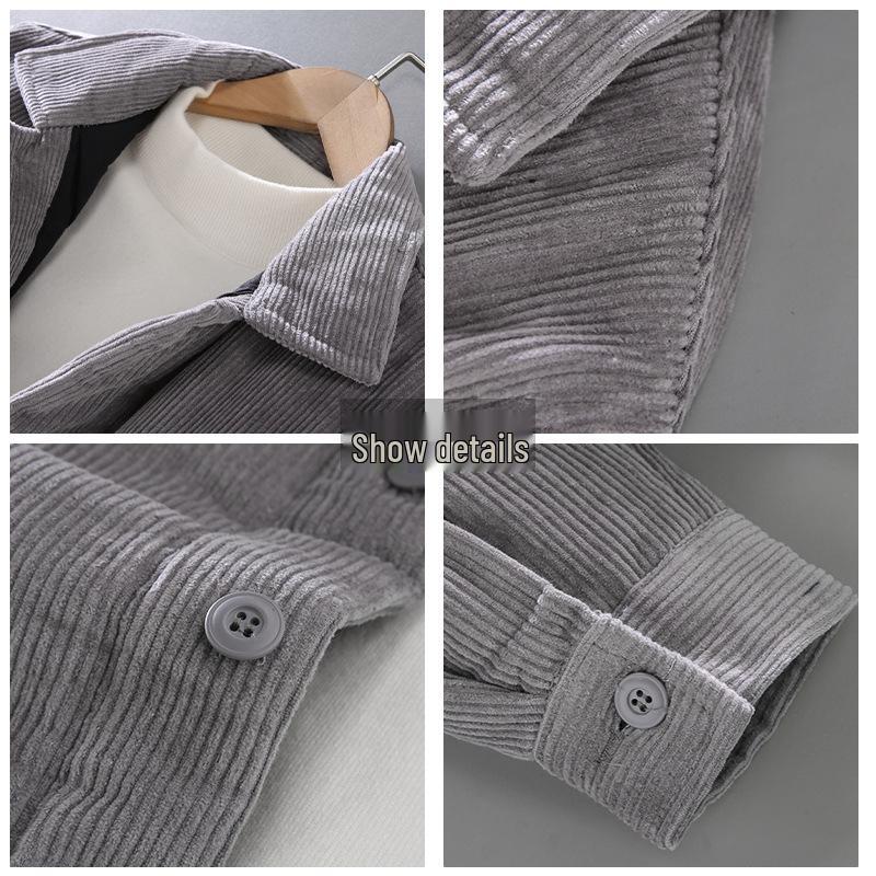 Men's Winter Retro Thickened Corduroy Jacket - Casual Youth Outerwear