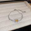 Electroplated Zircon Sun Love Bracelet Niche Sweet Versatile Bracelet Temperament Light Luxury High-end Jewelry Women
