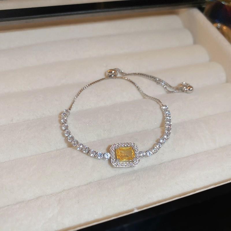 Electroplated Zircon Sun Love Bracelet Niche Sweet Versatile Bracelet Temperament Light Luxury High-end Jewelry Women