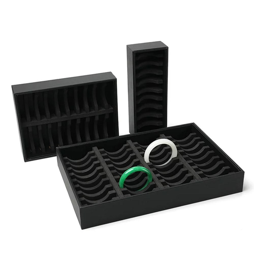 Rectangle Shape Jewelry Organizer 10/40 Slots Bracelet Display Plate Bangle Holder Tabletop