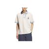 Adidas Originals Trefoil X Zhang Changxiong SS23 Embroidered Short-Sleeve Polo Unisex Tops Wonder-White IS0636