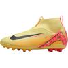 New Mercurial Superfly 10 Academy 'Kylian Mbappé' Anti Slip Wear Resistant Mid Top Kids' Soccer Shoes Light Yellow HF3418-800