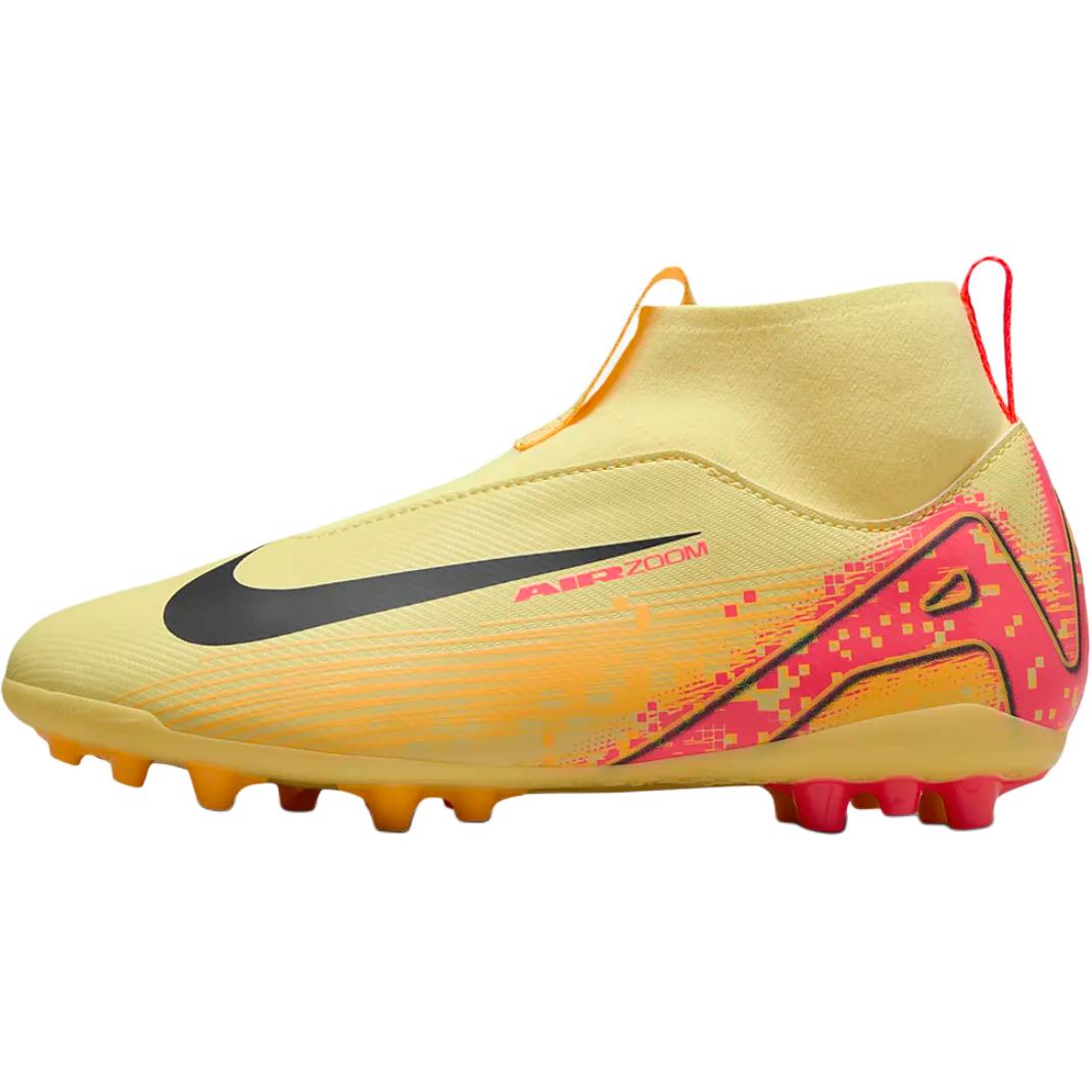 

New Nike Mercurial Superfly 10 Academy Kylian Mbappé Anti Slip Wear Resistant Mid Top Kids Soccer Shoes Light Yellow HF3418-800 38.5