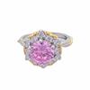 Color Series Yellow Diamond Pink Diamond Red Diamond Open Ring Light Luxury French Premium Sense Micro-Inlaid Diamond Zircon Ring Women