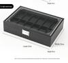 Large Capacity Carbon Fiber Watch Display Box with Transparent Skylight