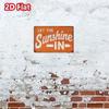 Distinctive Let The Sunshine In Metal Sign Vintage Rustic Iron Wall Art Home Cafe