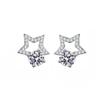S925 Sterling Silver Moissanite Starlight Earrings for Women - D Color, 1 Carat