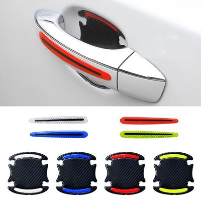 4PCS 3D autopříslušenství Otevřené samolepky Varování Auto Univerzální reflexní značka Pruhy dveří auta Páska Bezpečnostní rukojeť Vnější štítek