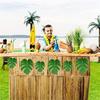Luau Party Decorations Leaf Garland Artificial Palm Leaves Banner Monstera Fake Leaves for Hawaiian Party Wedding Decoration 9.1 ft