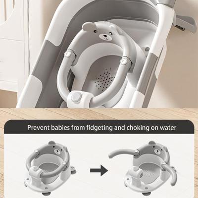 Chaise de bain pour bébé assise, tabouret de douche antidérapant avec ventouses à 4 points et dossier confortable