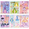 6PCS Princess Dress Up Stickers, Cartoon Face Swap Puzzle, DIY Educational Toy for Kids, Waterproof Play Sticker Set
