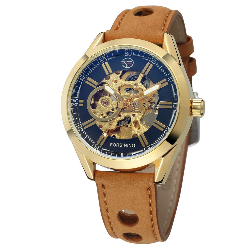 Forsining Wind Men'S Fashion Casual Hollow Mechanical Movement Watch Automatic Mechanical Watch
