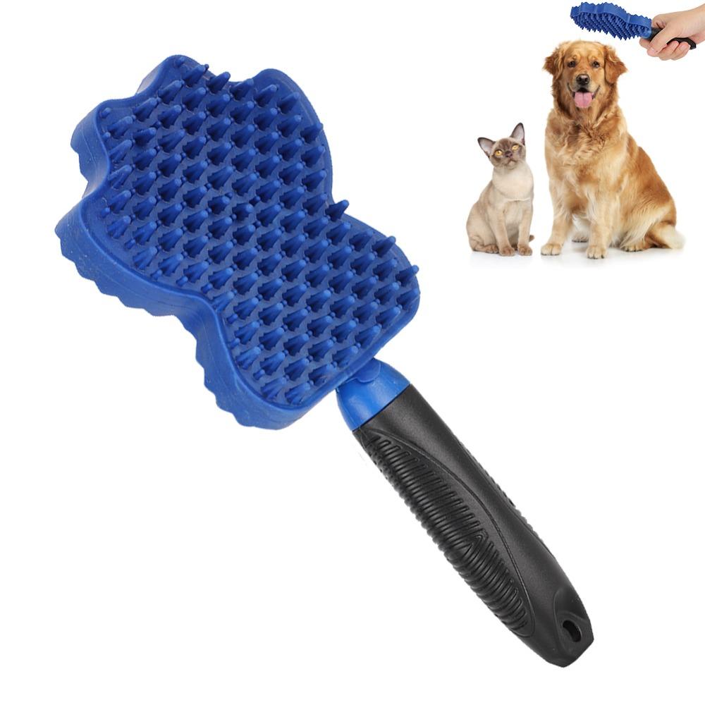 Elastic Teeth Silicone Bath Massager Soft Silicone Bristle Dog Grooming Comb Pet Skin Massage