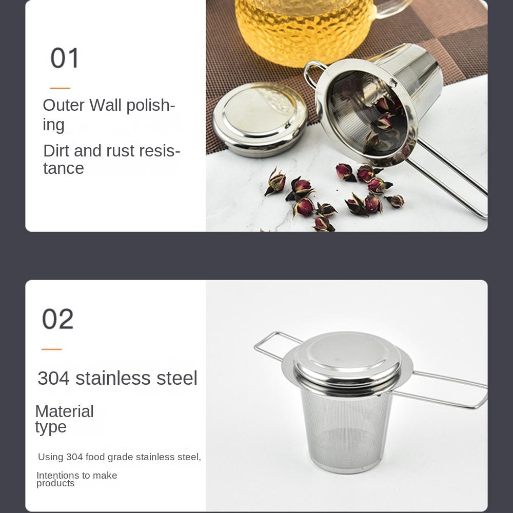 With Lid Hanging Tea Infuser Reusable Spice Filter Useful Stainless Steel Tea Strainer  Teapot