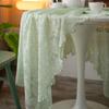 National Style Cotton Embroidered Tablecloth Waterproof and Oil-proof Ruffle Tea Table Coffee Tablecloth High-end Tablecloth