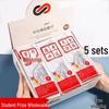 5-Piece Student Set: 20cm Transparent Ruler, Square, Four-Piece Multi-Function Triangle Set