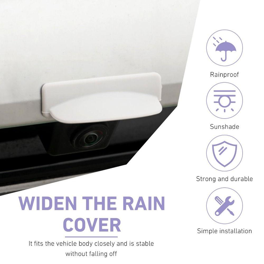 Silicone Car Reverse Camera Cover Self-Adhesive Camera Rain Guard Shield Car Accessories