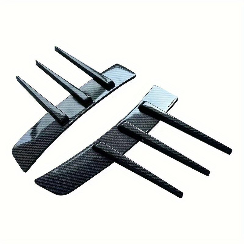 1 Paar Auto Seitenkotflügel Spoiler und Blattverkleidung mit Luftschlitzdekoration, Polierter TPU Kanarienvogel Splitter, Autostyling Zubehör