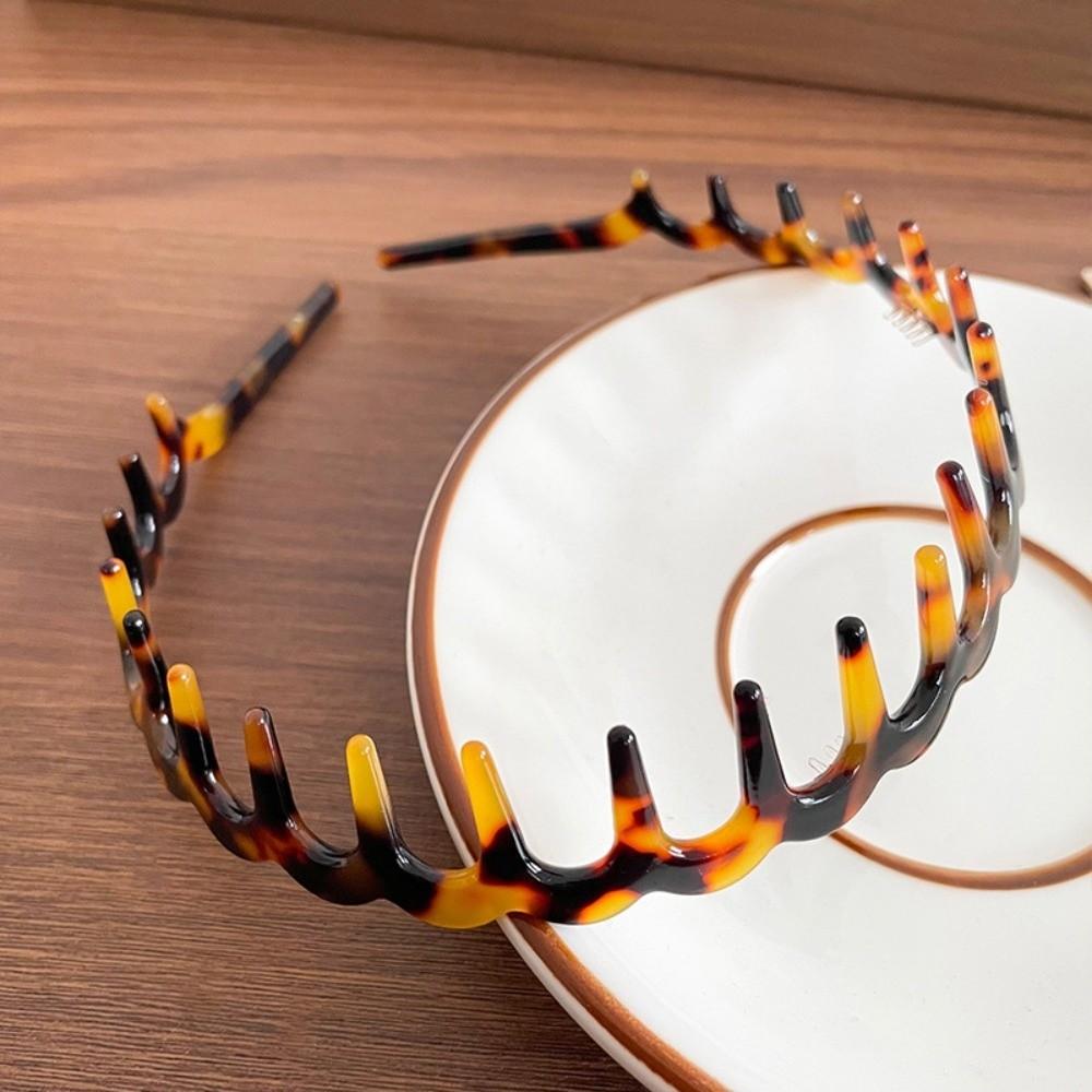 Fashion Plastic U Shape Hair Hoops Wave Shape U Shape Toothed Hair Combs Non Slip Hair Clasp Face Wash