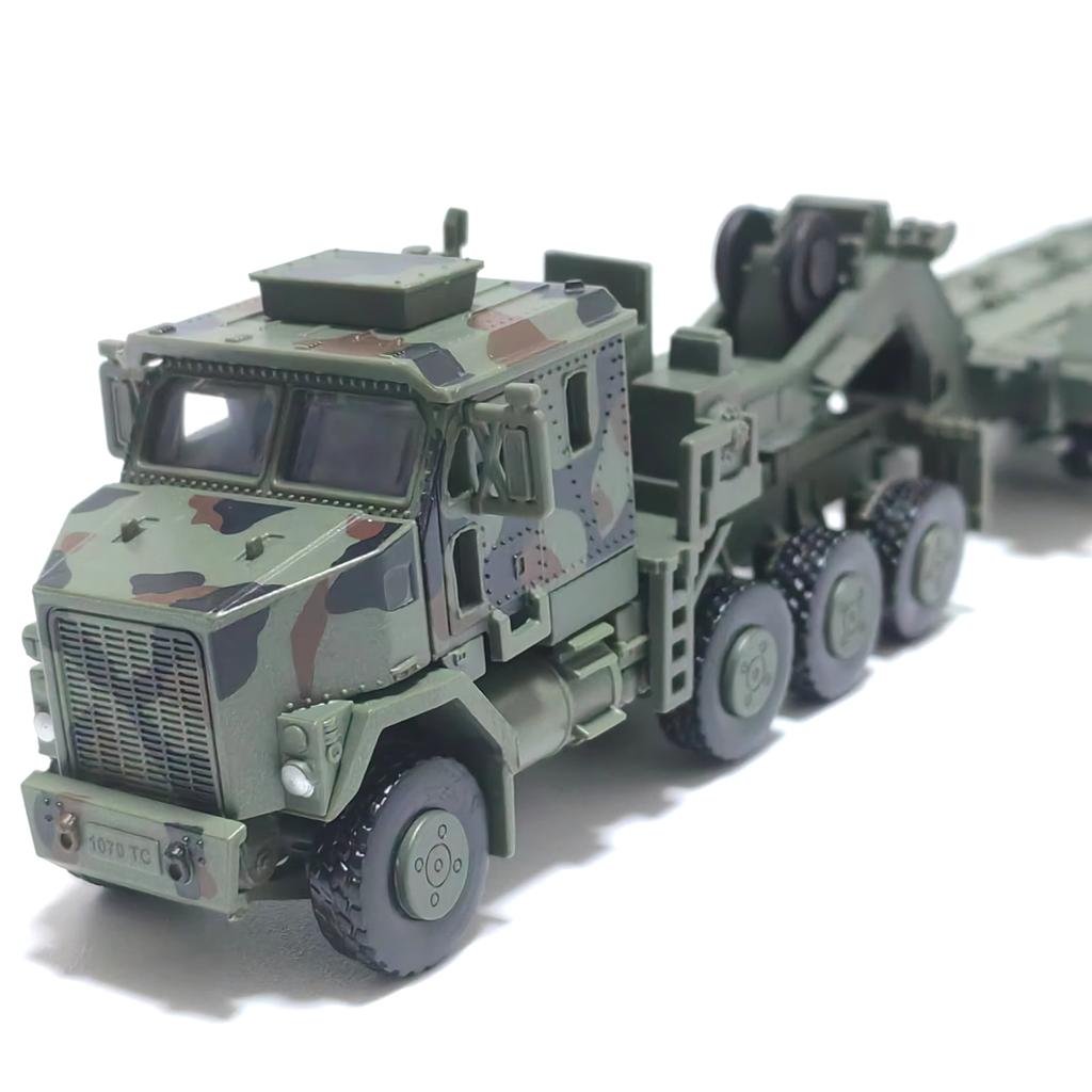 Green M1070 1/72 Scale Military Transport Vehicle ABS Plastic Vehicle Model Kit – DIY Assembly Child Toy Christmas Gift