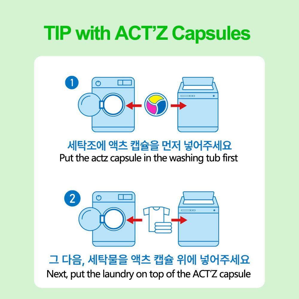 Act'z 3-Way Compact Deep Clean Laundry Detergent Capsules – 50 Pods