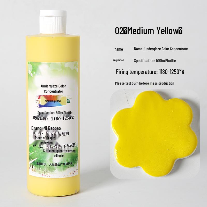 Ceramic Underglaze Concentrate 500ml – Medium Temp Pigment for Pottery Painting