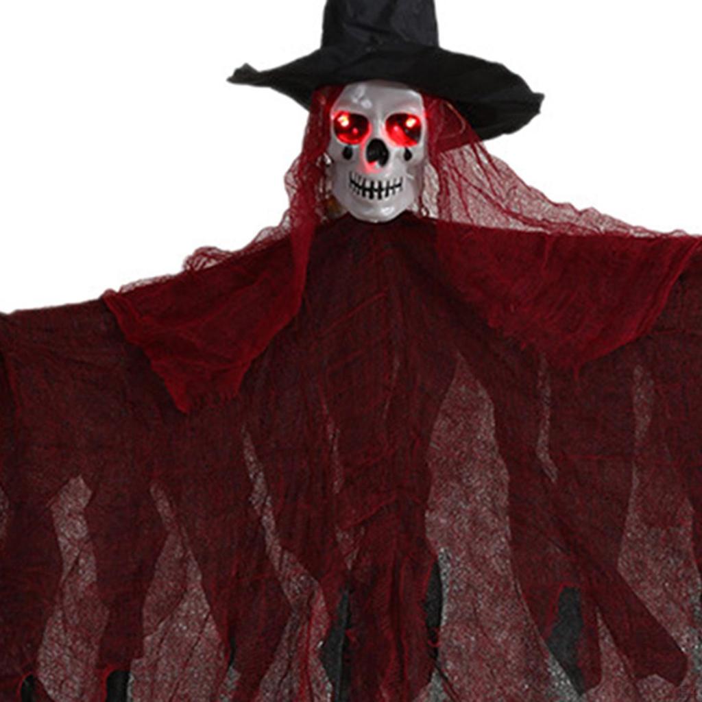 Halloween Hanging Decoration ,Flying with Hats, Festive Scene Setup Accessory Prank Glowing Witch