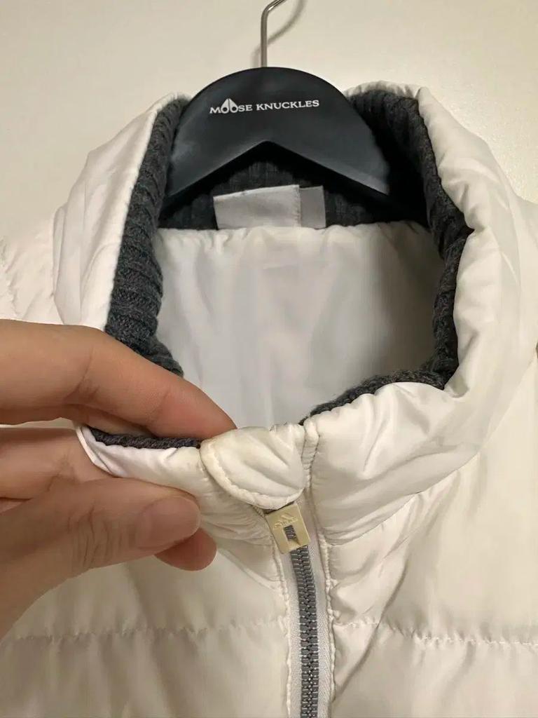 [USED] adidas Down Jacket with Knit Sweater, Sleeves, Size 100