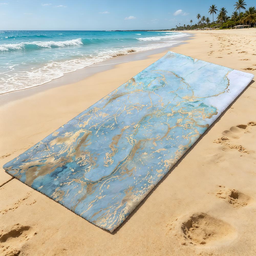 Marble Pattern Towel For Outdoor Camping Beach Towel Super Absorbent Quick-Drying Summer Towel