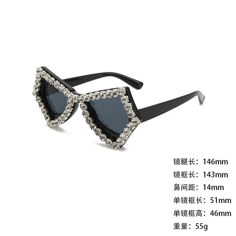 Diamond-encrusted sunglasses personalized handmade diamond-encrusted sunglasses retro fashion trend high-end sunglasses for men and women