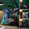 Japan Anime Lucario Pillow Case Plush Fabric Soft Pillowcase Double Sided Print Sofa Cushion Cover Throw